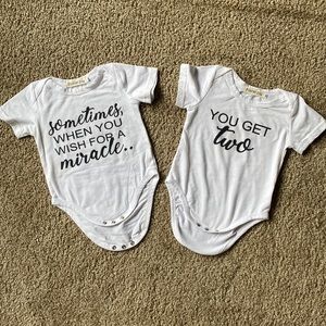Twin onesies size 12 months